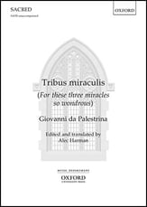 Tribus miraculis SATB choral sheet music cover